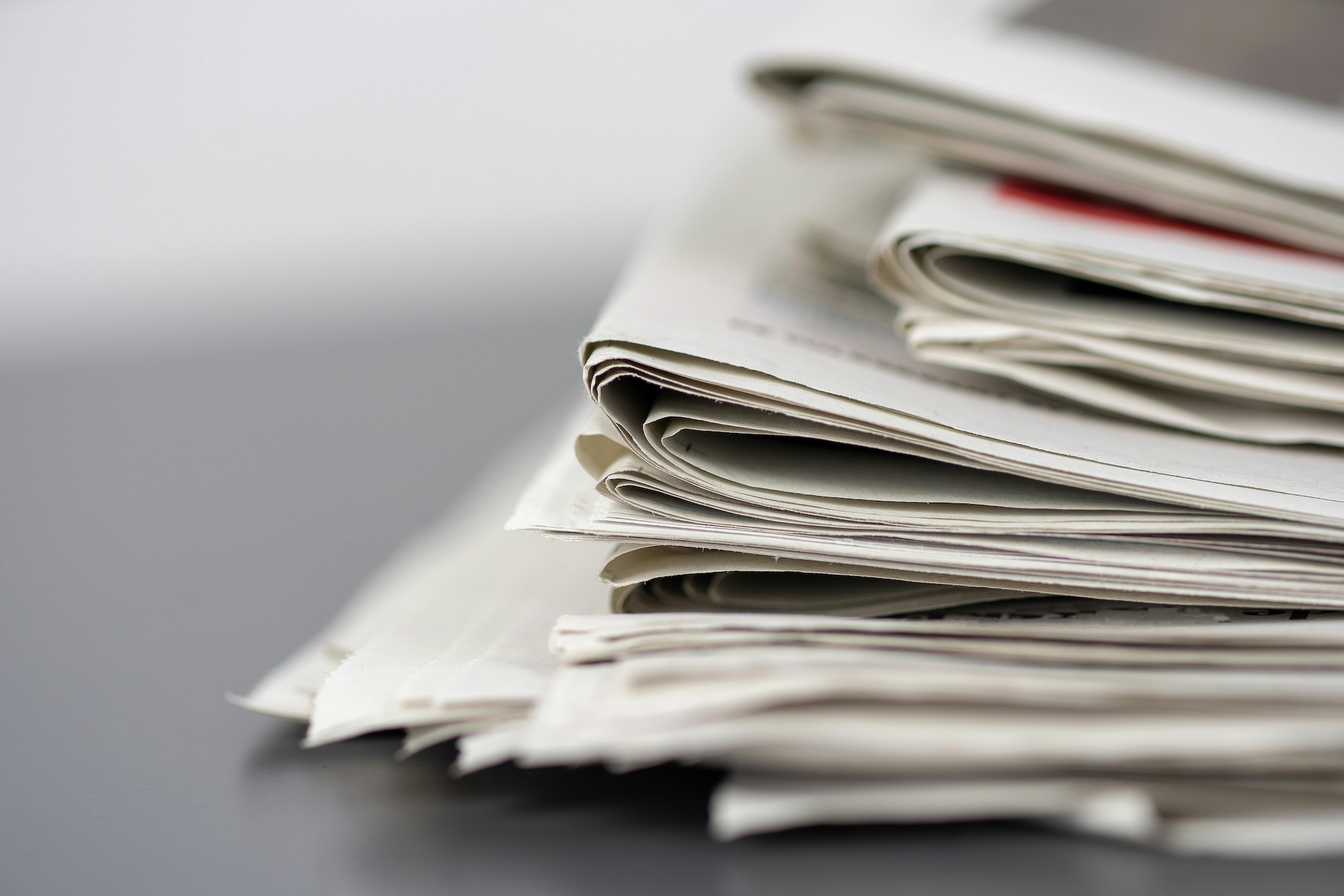 A stack of newspapers